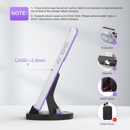 EnergyFort 240W Magnetic Fast Charging Dock for upright magnetic wired charging - additional detail image