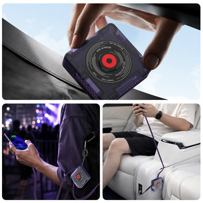 Portable DISC retractable cable in everyday carry scenes
