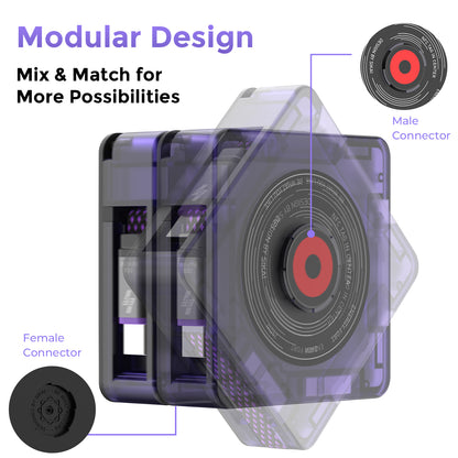 Modular snap-together design of EnergyFort DISC cable