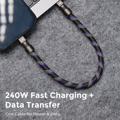 Reflective braided phone lanyard with visible low-light reflection