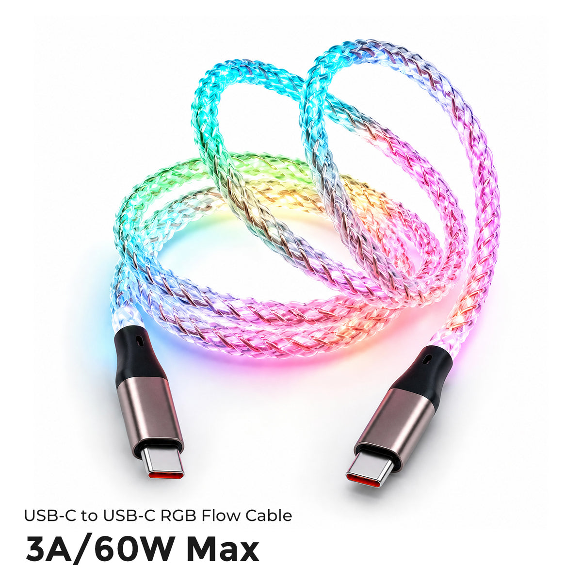 EnergyFort RGB Flow Cable USB-C to USB-C 60W Max variant